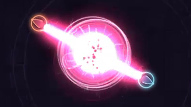 Two beams colliding